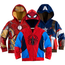 Load image into Gallery viewer, KEAIYOUHUO 2019 Winter Jacket Autumn Boys Coat Jackets Fashion Boys Spiderman Coats For Children Jackets Outerwear Kids Clothes