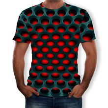 Load image into Gallery viewer, Large Size Men T-Shirt 2019 Summer Geometric Circle 3D Printed Top Tees Fashion O--Neck Short Sleeve Casual Loose Men Shirts