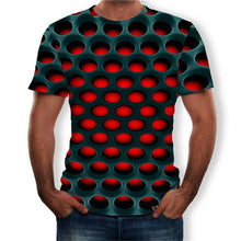 Load image into Gallery viewer, Large Size Men T-Shirt 2019 Summer Geometric Circle 3D Printed Top Tees Fashion O--Neck Short Sleeve Casual Loose Men Shirts