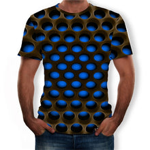Load image into Gallery viewer, Large Size Men T-Shirt 2019 Summer Geometric Circle 3D Printed Top Tees Fashion O--Neck Short Sleeve Casual Loose Men Shirts