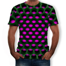 Load image into Gallery viewer, Large Size Men T-Shirt 2019 Summer Geometric Circle 3D Printed Top Tees Fashion O--Neck Short Sleeve Casual Loose Men Shirts
