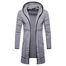Load image into Gallery viewer, Men's Jacket Hooded Sportswear Fashion Mens Hooded Solid Trench Coat Jacket Cardigan Long Sleeve Outwear Blouse Jacket Manteau