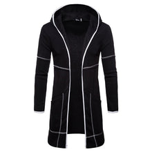 Load image into Gallery viewer, Men's Jacket Hooded Sportswear Fashion Mens Hooded Solid Trench Coat Jacket Cardigan Long Sleeve Outwear Blouse Jacket Manteau