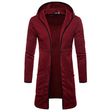 Load image into Gallery viewer, Men's Jacket Hooded Sportswear Fashion Mens Hooded Solid Trench Coat Jacket Cardigan Long Sleeve Outwear Blouse Jacket Manteau