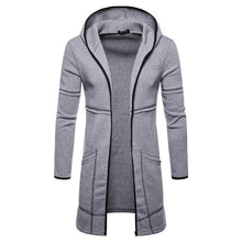 Load image into Gallery viewer, Men's Jacket Hooded Sportswear Fashion Mens Hooded Solid Trench Coat Jacket Cardigan Long Sleeve Outwear Blouse Jacket Manteau