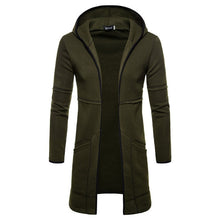 Load image into Gallery viewer, Men's Jacket Hooded Sportswear Fashion Mens Hooded Solid Trench Coat Jacket Cardigan Long Sleeve Outwear Blouse Jacket Manteau