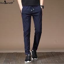 Load image into Gallery viewer, Men's Summer Casual Sport Pants Men Elastic Nine Pants Small Feet Joggers Pants Drawstring Beam Pants Versatile Trousers Homme