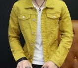 Load image into Gallery viewer, new 2019 autumn fashion denim jacket of cultivate one's morality men  yellow denim jacket