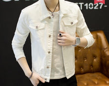 Load image into Gallery viewer, new 2019 autumn fashion denim jacket of cultivate one's morality men  yellow denim jacket