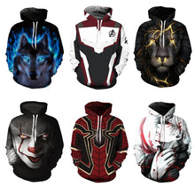 Load image into Gallery viewer, Avengers 4 Boys Jacket Spiderman Cosplay Thin Polyester Quantum warfare Kids Hoodies Drawstring Loose Boys Sweater Kid Clothes