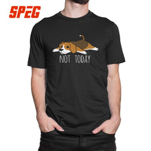 Load image into Gallery viewer, Funny Not Today Beagle dog T Shirts Round Collar T-Shirts Summer Pure Cotton Original Short-Sleeve Male Tees