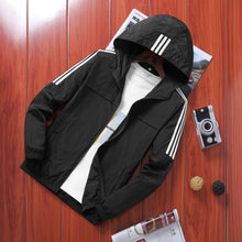 Load image into Gallery viewer, 2019 summer solid color hooded suntan jacket men's hip-hop collared shirt street coat casual men's coat Sun protection clothing